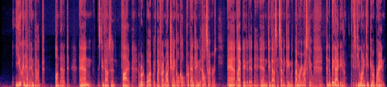 The sound after: the gaps between words are silent