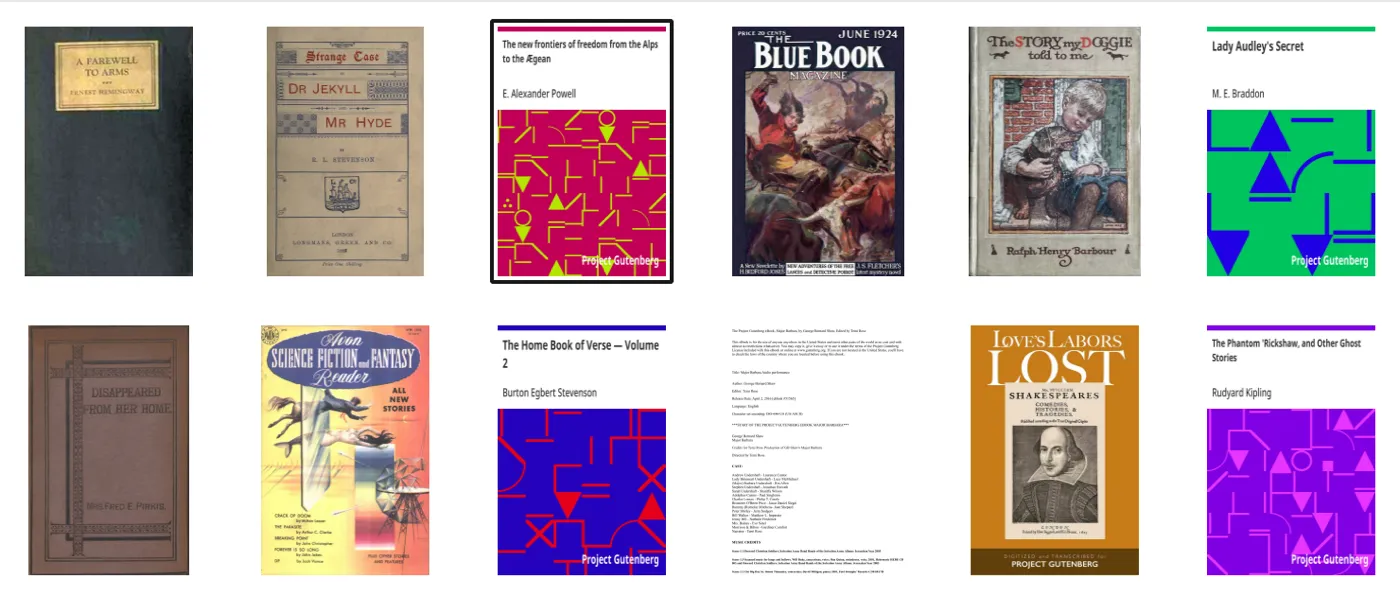 The cover grid with each cover whole